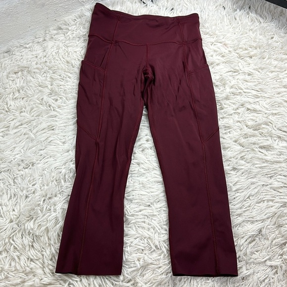 Lululemon Fast and Free Crop II 19" *Non-Reflective Cassis - Picture 1 of 6
